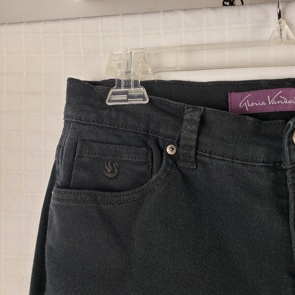 Gloria Vanderbilt 8P Amanda Jeans Black Petite Slim Skinny Straight Denim - Picture 4 of 16